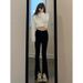Trendy Girl Closet Trendy Girl Closet 2025 Autumn Winter New Black High Waist Slim Fit Flared Jeans For Women, Tall Slimming,Floor_mkmklike.com