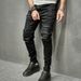 Skinny Hole Jeans For Men Vintage Pencil Pants Straight Ankle Length Trousers Washed Distressed Denims Autumn Streetwear_mkmklike.com