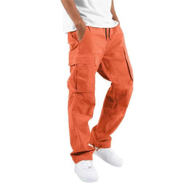Men's Clothing Overalls Drawstring Multi-pocket Casual Pants_mkmklike.com