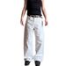 Vintage White Relaxed Straight-Leg Jeans – Unisex High-Waisted Washed Denim Pants (100% Cotton, No Stretch, S-XXL, Classic Retro Streetwear Style)_mkmklike.com