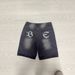 Men's Embroidered Distressed Denim Shorts – Vintage Washed & Artistic Stitching For Edgy Style_mkmklike.com