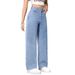 Women's plus Size Straight Leg Jeans Fashionable Loose Fit Denim Imported from Europe America And Southeast Asia_mkmklike.com