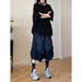 Men's Multi Pocket Cargo Denim Shorts High Street Style Loose Fit Cropped Pleated Trendy Summer Cool Ribbons_mkmklike.com