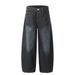 American Vintage Washed Denim Scimitar Men's Punk Three-Dimensional Deconstructed Design Wide-Leg Loose Long Pants_mkmklike.com