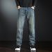 May Kaji European And American Style Jeans Men's Retro Nostalgic Loose Straight Jeans Men's Cross-border_mkmklike.com