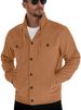 cardigan Long-sleeve Casual Sports Jacket With A Turn-down Collar, Corduroy Pockets, Button Closure, Fitted_mkmklike.com