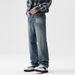 Men's Washed Straight Jeans | High-Street Style | Vintage-Inspired Distressed Denim Pants For Casual & Urban Wear_mkmklike.com