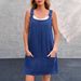 K New Denim Shoulder Strap Dress For Women, Fashionable Casual Dress For Women_mkmklike.com
