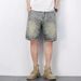 Men's Distressed Denim Shorts - Vintage Washed American Style Casual 5-Inch Mid-Thigh Shorts With Ripped Details & Relaxed Fit_mkmklike.com