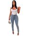 Women's Clothing High End Quality High Elastic Casual Ripped Washed Water Embellished Pearl Slim Fit Small Foot Jeans_mkmklike.com