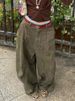 Women's Clothing Retro Washed Denim Jeans Loose Boyfriend Style Floor Length Pants Spring Autumn Fashion Solid Color England Style_mkmklike.com