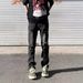 American High Street Ripped Jeans Men's Summer Brand Trendy Versatile High-End Loose Straight Leg Pants_mkmklike.com