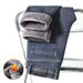 Pure 2025 Autumn Winter High-end Pure Cotton Jeans Men's Fleece-lined Thickened Slim Straight Stretch Casual Long Pants_mkmklike.com