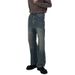 Nordmann Straight-Leg Jean Men European American Style Vintage Wahed Caual Pant New Looe Wide-Leg Handome Long_mkmklike.com