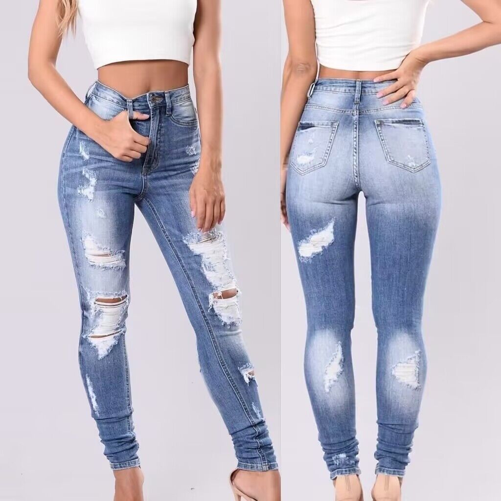 Women's Clothing Denim Ripped Denim Jeans_mkmklike.com