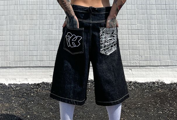 Men's Clothing American West Coast Denim Shorts Men's Summer 2024 New Trendy Brand Loose Washed Cut Five Point Casual Pants_mkmklike.com