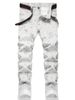 Men's Slim Fit Printed Casual Trousers Comfortable Denim Pants_mkmklike.com