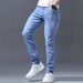 Men's Clothing Slim Fit Stretch Jeans – Light Blue Washed Denim For Everyday Comfort_mkmklike.com