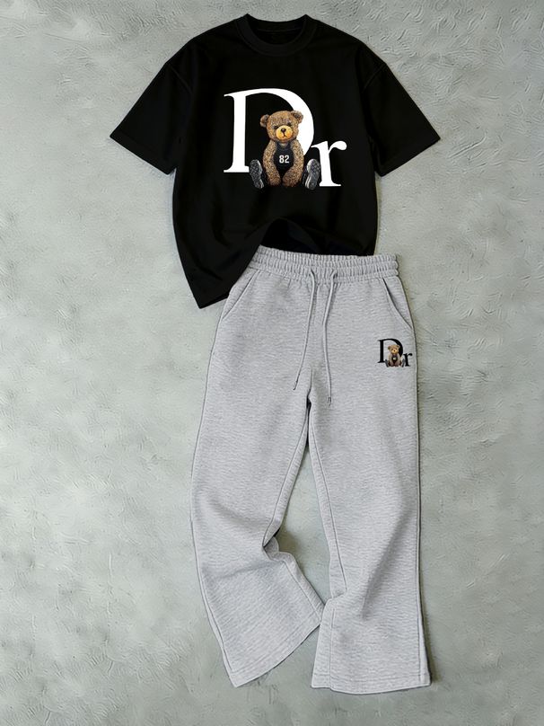 Men's Clothing Men's Retro Hip Hop Denim Shorts High Street Style Rhinestone Embellished Straight Leg Loose Fit Five Point_mkmklike.com