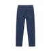 Slim Fit Mid Waist Men's Denim Trousers Fashion Trend Solid Color Stretchy Straight Jeans Machine Washable_mkmklike.com