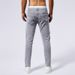 Men's Clothing Gray Fashionable Youth Jeans Patched Color Matching Ripped Small Straight Leg Slim Slightly Stretch Men's Jeans_mkmklike.com