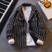 Retro Color Blocked Striped Denim Shirt, Loose And Versatile Shirt Jacket For Men_mkmklike.com
