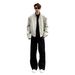 Cleanfit Black Padded Jacket For Men, Autumn Casual Short Wide Shoulder Stand Collar Jacket, Stylish And High-End Men's_mkmklike.com