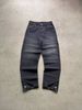 Vintage Washed Dollar-Sign Embroidered Jeans – Relaxed Straight-Leg Denim Pants For Men & Women Fashion Trends_mkmklike.com