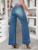 Retro Wide Leg Jeans Loose Fit Mid Waist Straight Leg Pants For Women Sexy Denim Jeans_mkmklike.com
