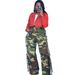 Women's Camouflage Wide Leg Pants European American Style Fashion Hot Girl Frayed Side Design Jeans_mkmklike.com