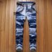 Men's Straight Leg Slim Fit Jeans Elastic Waist Patterned Crafted for All Seasons_mkmklike.com
