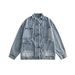 Men's Clothing New American Retro Raw Edge Distressed Design Denim Jacket Men Trendy Casual Jacket Trend_mkmklike.com