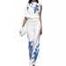 Women's Printed Turtleneck Suit - Sleeveless Two-Piece Suit | Stylish And Chic Suit_mkmklike.com