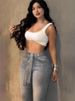 Women's High Waist Wide Leg Jeans Rhinestone Embellished Belted Denim Zipper Jacket England Style Spring/Autumn Fashion_mkmklike.com