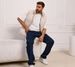 Men's Slim Fit Casual Jeans Loose Straight Leg Trousers Long Pants For Summer_mkmklike.com
