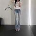 High Waisted Slimming Ripped Flare Jeans Butt Lifting Retro Washed Sexy Women's Denim Jeans_mkmklike.com