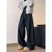 Denim Black Scimitar Jeans Men's Spring And Autumn Cleanfit Old Money Style Pants Straight Loose Wide Leg Trousers_mkmklike.com