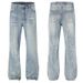 Men's Clothing Washed Jeans Retro Flared Straight Pants_mkmklike.com