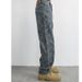 Men's Jacquard High-Street Jeans – Relaxed Straight-Leg Retro Pants For Autumn_mkmklike.com