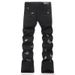 Men's Clothing High End Slim Fit Flared Jeans For Men Casual Black Trousers Style Stretchy Luxury Embroidered Teenagers_mkmklike.com