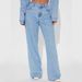 Women's High Waist Straight Leg Jeans Slim Fit With Heart Pocket Casual Fashion Light Blue Denim Full Length For Spring/Autumn & Summer_mkmklike.com
