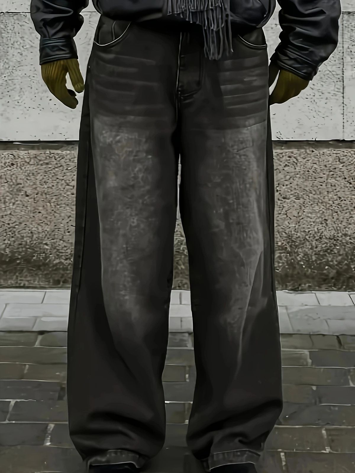 Men's Classic Straight Fit Jeans – New Style (Black, Sizes S-XXL) Men's Clothing Jean_mkmklike.com