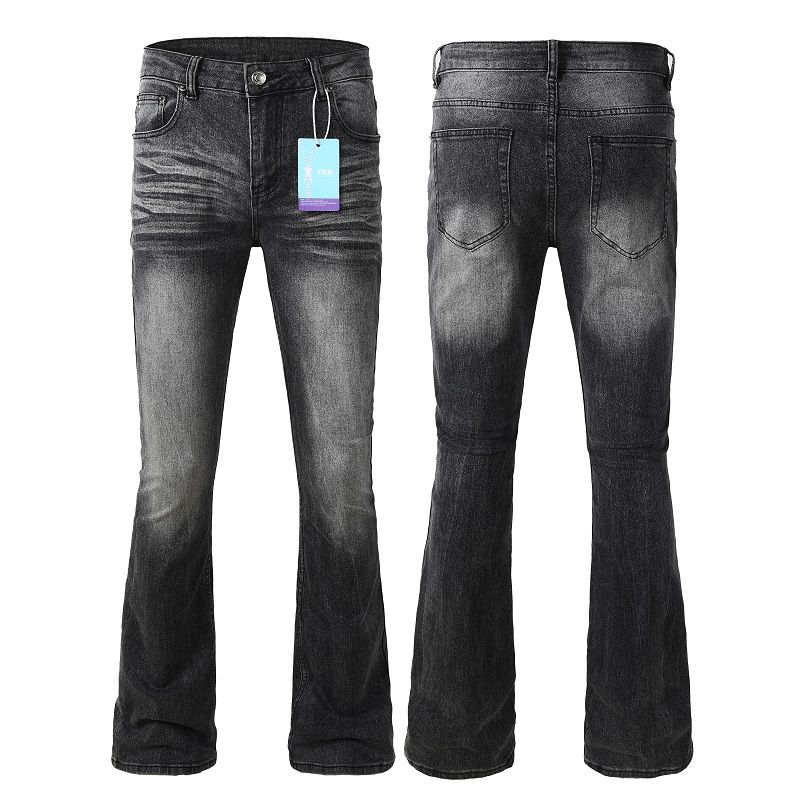 Street Style Black Jeans Fashion Hip Hop Jeans Mid Waist Skinny Jeans Men_mkmklike.com