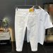 Men's Slim Fit Distressed White Jeans – Edgy Ripped Skinny Denim Pants With Raw Hem (28-38)_mkmklike.com