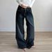 Weekeep Dark Blue Straight Jeans Women Casual Low Rise Loose Denim Pants Streetwear Y2k All-match Denim Trousers Korean Fashion_mkmklike.com