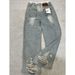 Vintage Light Blue Distressed Patchwork Jeans High Waist Loose Wide-Leg Classic Denim Retro Style Women's Pants S-XL_mkmklike.com