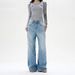 Unisex Vintage Washed Wide-Leg Jeans – 90s Retro Straight Denim Pants With Distressed Details_mkmklike.com