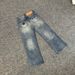 Embroidered Letter Denim Pants – High Street Unisex Straight-Leg Jeans With Distressed Details Fashion Trends_mkmklike.com