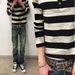 "Men's Distressed Skinny Jeans – Button Fly & Patchwork Details | Slim Fit Stretch Denim | Vintage Ripped Style"_mkmklike.com