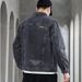 Loom Autumn Embroidered Jacket For Men Korean Style Trendy Loose Slim Fit European And American Street Stand Collar Denim_mkmklike.com